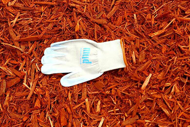 Red Hardwood Mulch by the yard