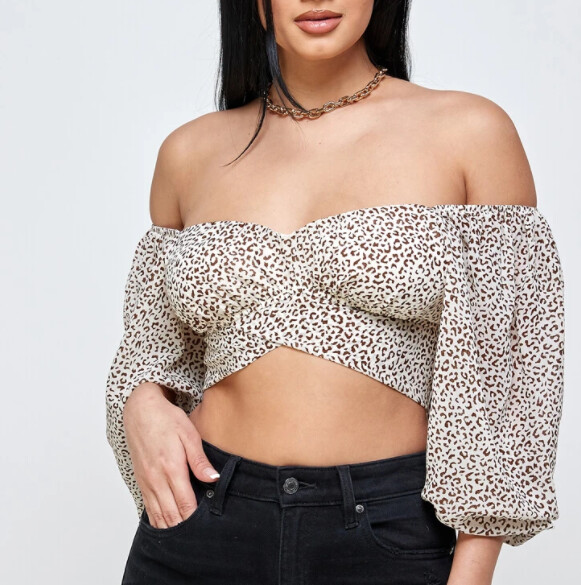 Cream Manchitas Sleve Top