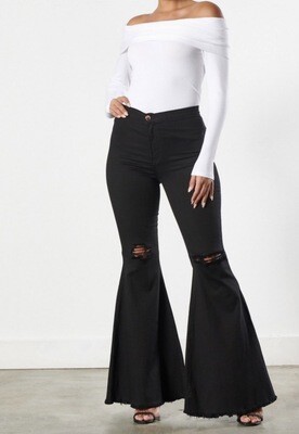 Kiara Black Flare Jeans