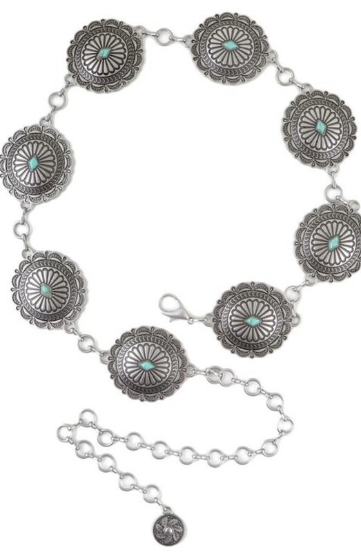 Turquoise Concho belt