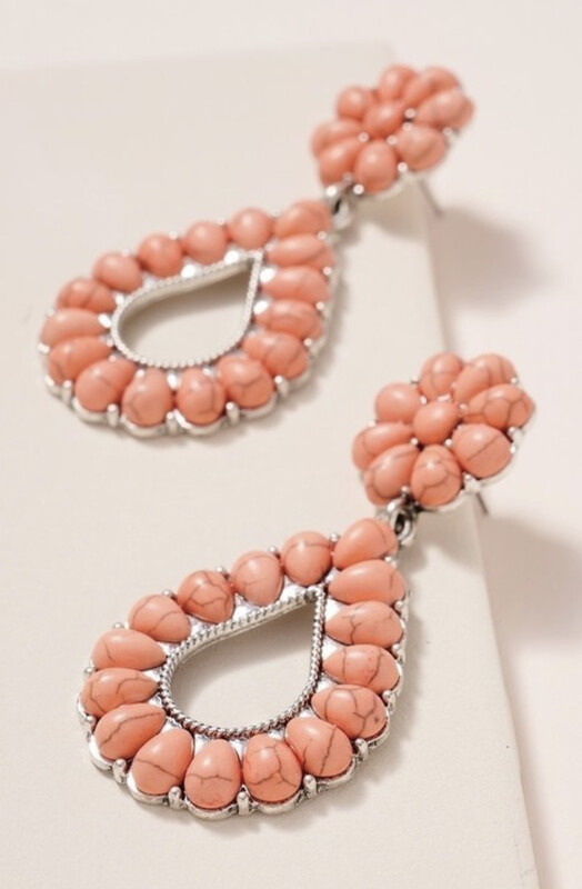 Peachy Teardrop Earrings