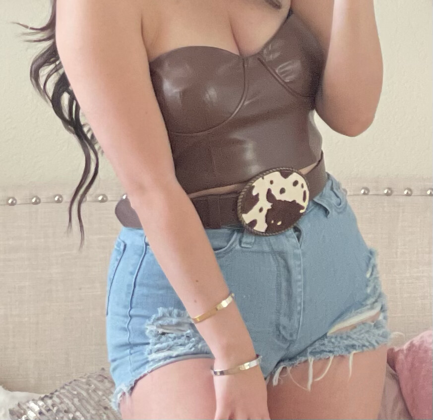 Faux Leather Top