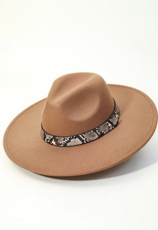 Snake Print Fedora