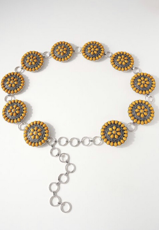 Amber Western Concho Belt