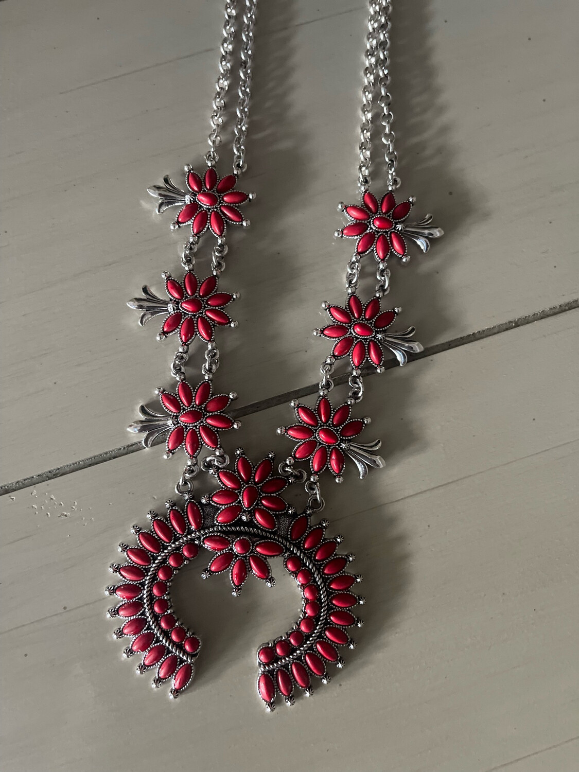 Coral Squash Blossom Necklace | Freddy Maloney – Samsville Gallery