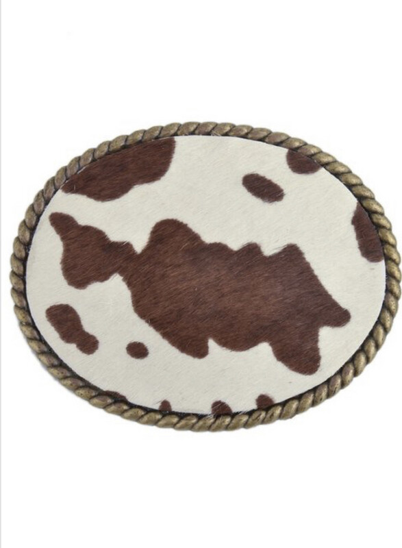 Cow Print Buckle