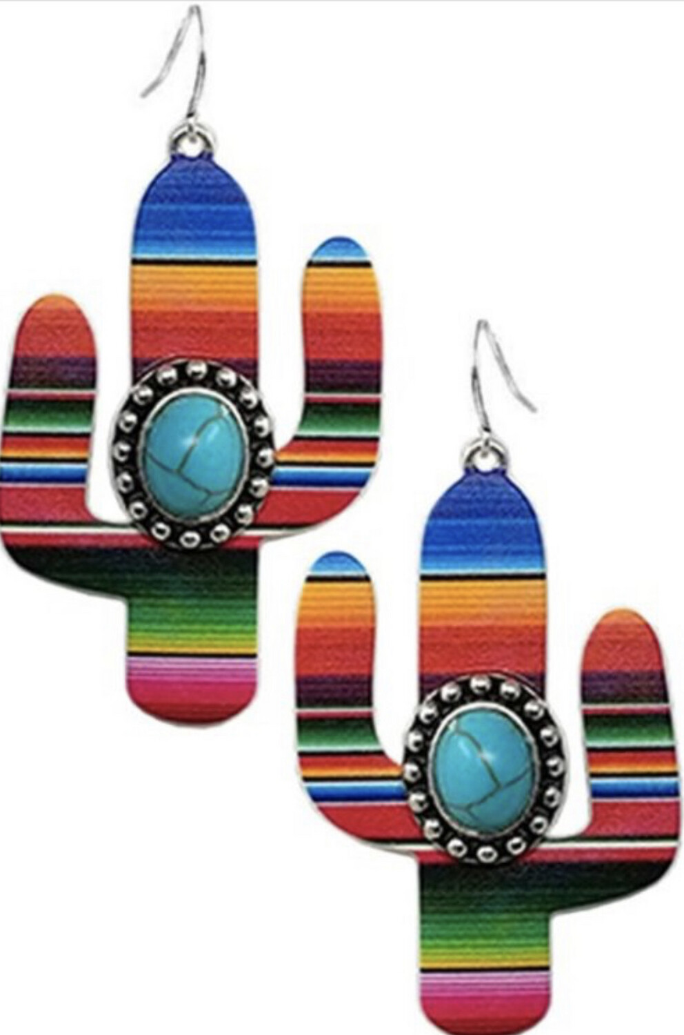 Serape Cactus Earrings