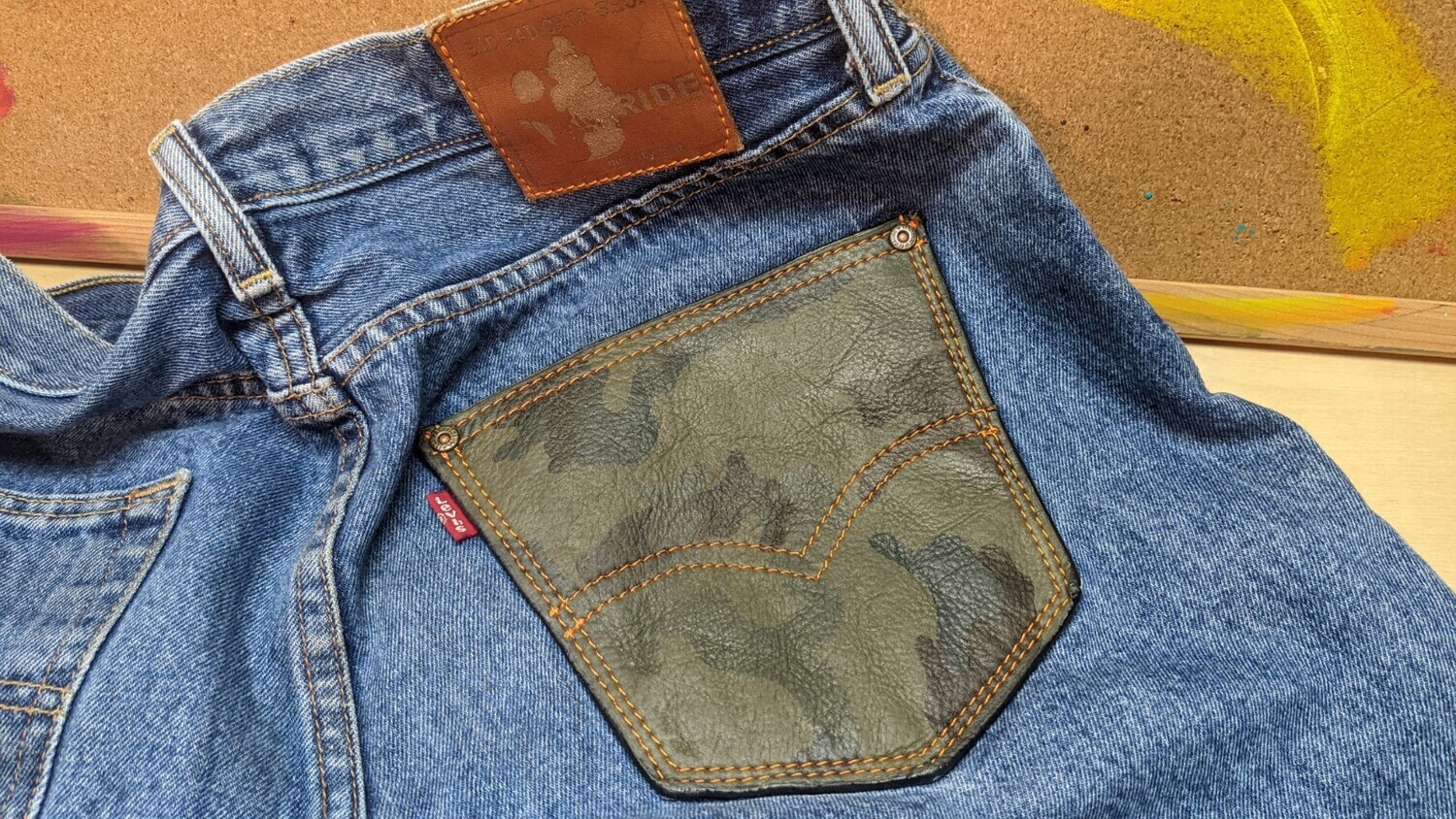 Camo My As.. - F'd Up-Cycled Levis Shorts