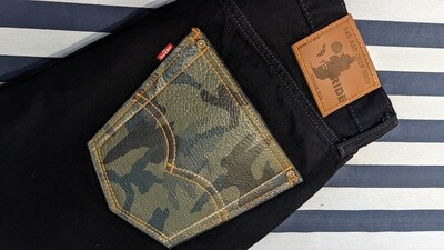 Camo My As.. - Custom Ordered - F'd Up-Cycled Levis 501's