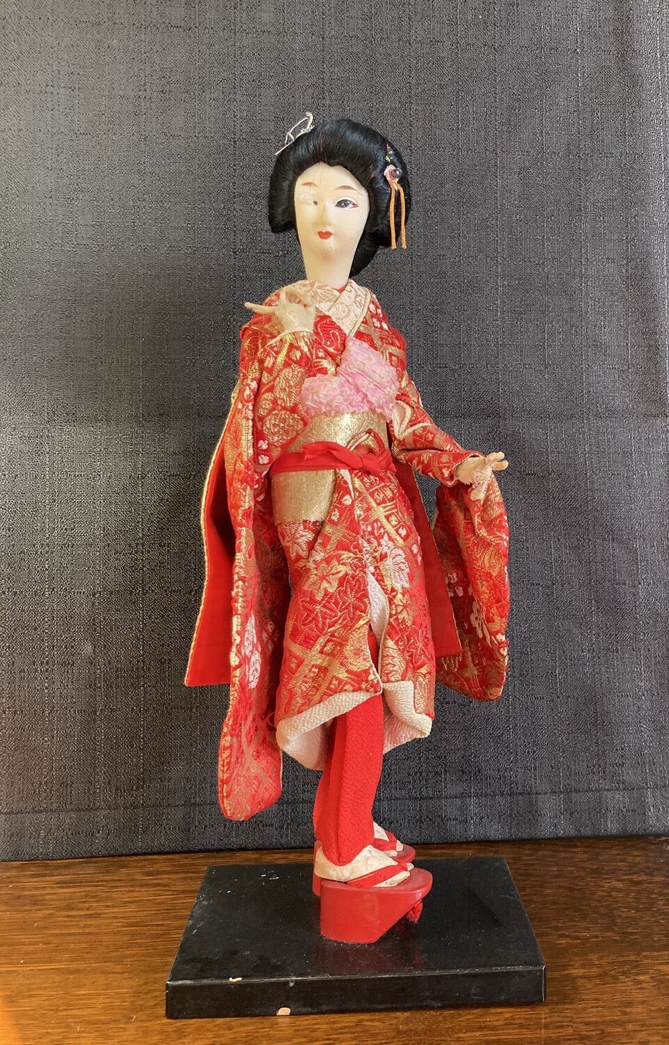 Vintage 15” Japanese Geisha Doll/Figurine on Stand