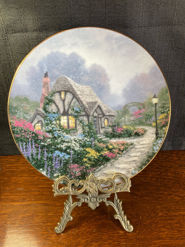 Vintage 1991 'Chandler's Cottage' Lt. Edition Collectors Plate by Thomas Kinkade
