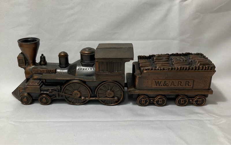 1974 General Train Banthrico Inc Chicago USA 2-pc Metal Coin Piggy Bank