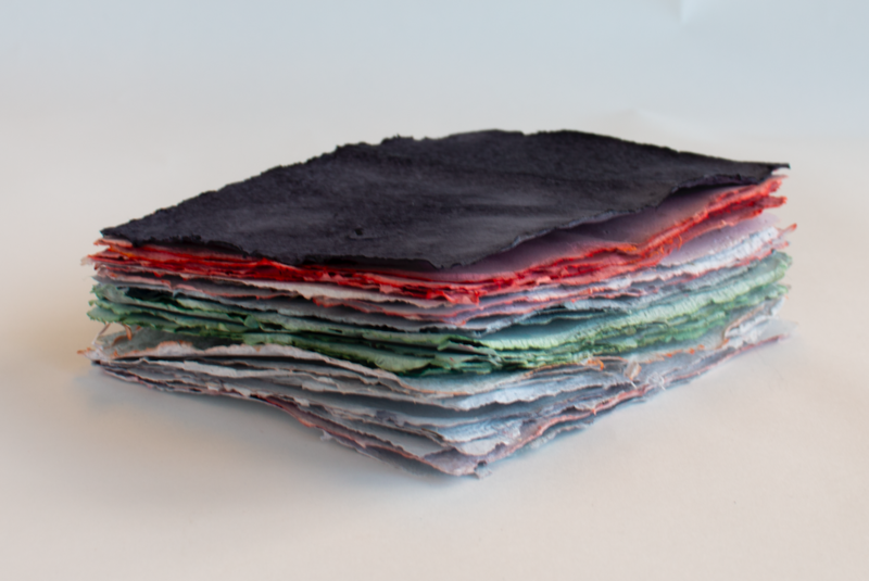 pack of random handmade paper