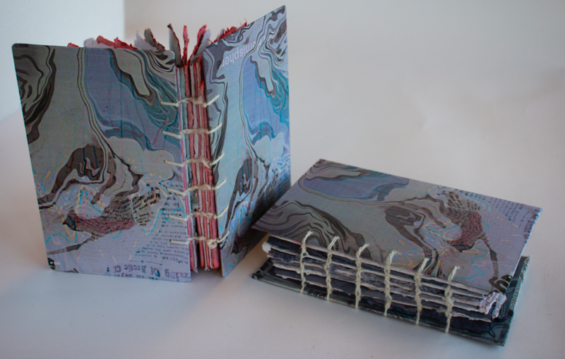 climate change inspired digital printed notebook