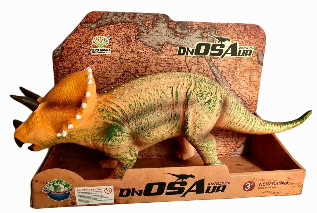 Juguete Dinosaurio Triceraptor, Grande, 52 Centimetros.