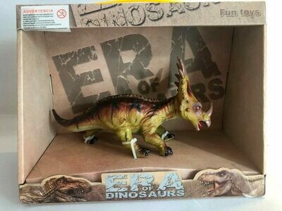 Juguete Dinosaurio Triceratops Goma Realista 22 Cm.