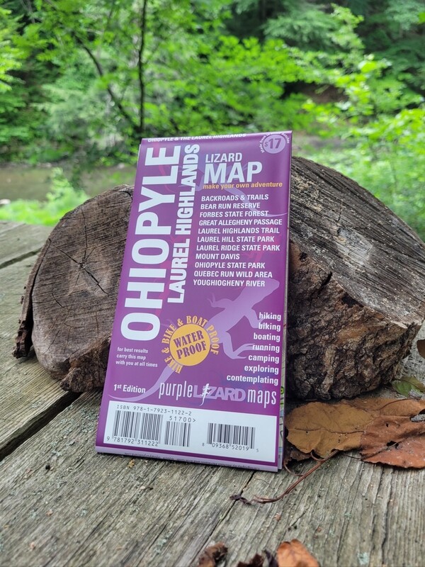 Ohiopyle &amp; The Laurel Highlands Purple Lizard Map