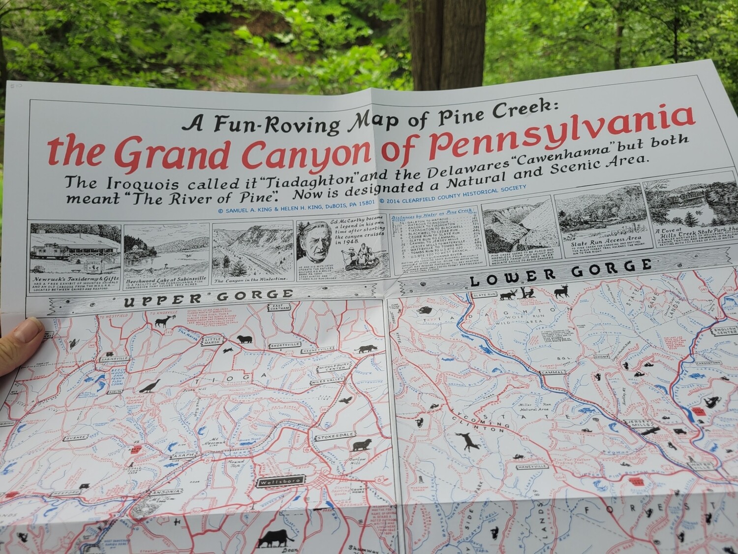 Grand Canyon of Pennsylvania Historical Map