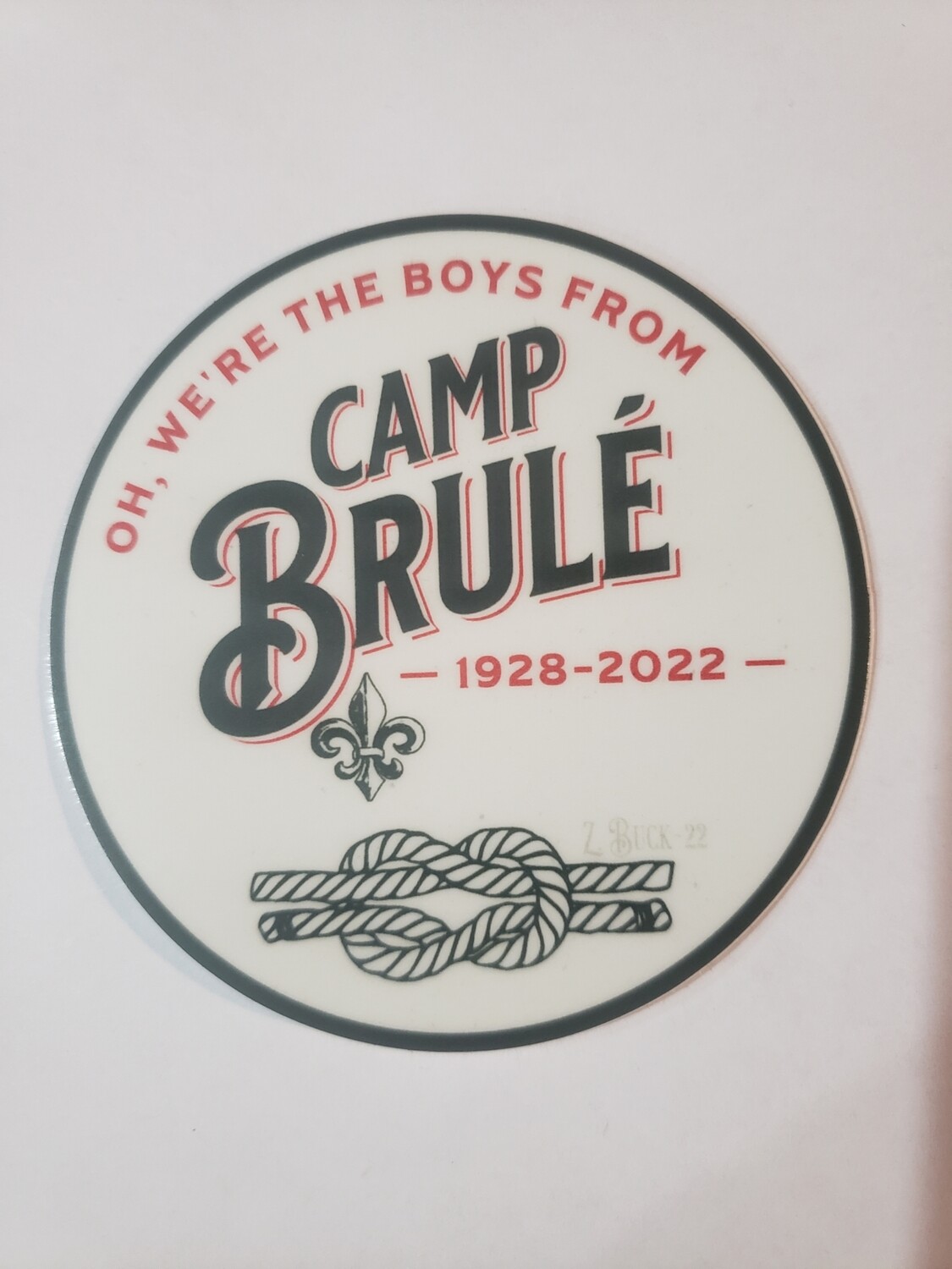 "We're the Boys from Camp Brule" Sticker