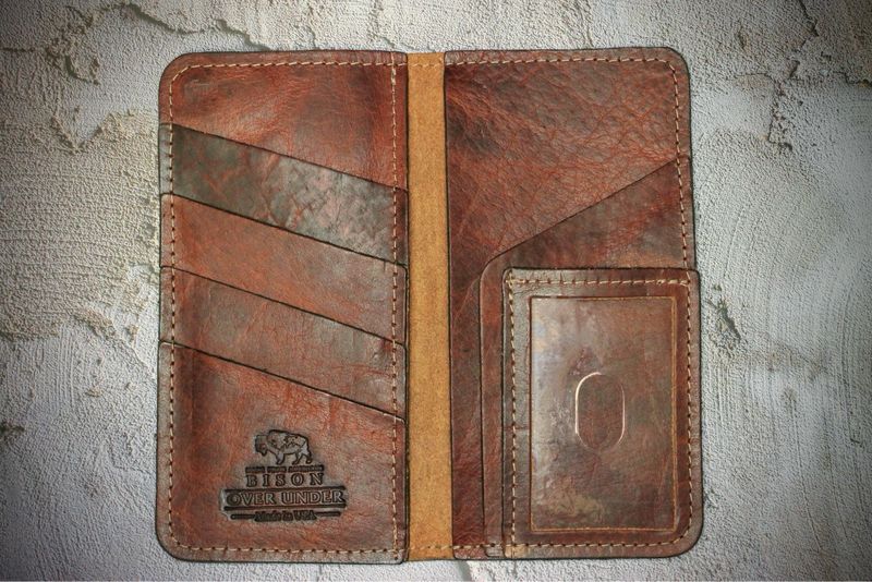 Over Under Bison Checkbook Wallet
