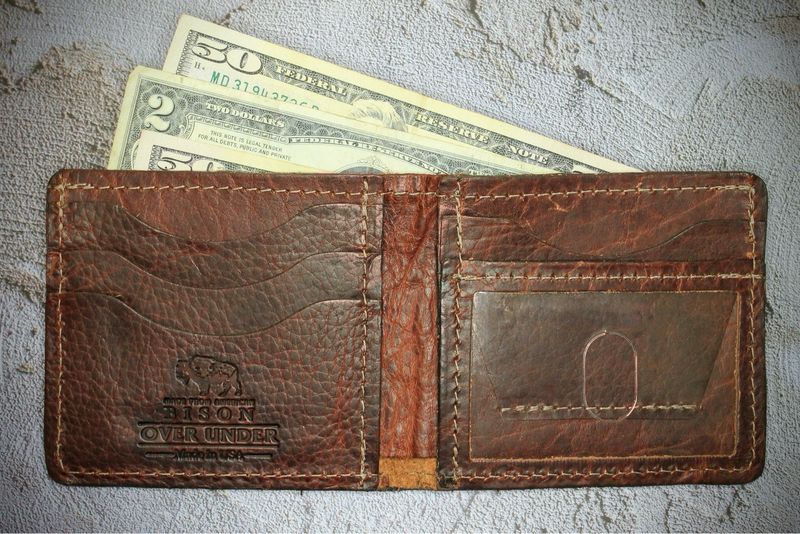 Over Under Bison Bifold Wallet