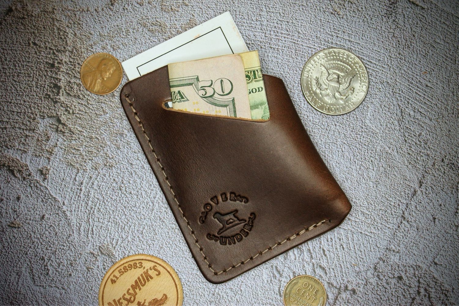 Over Under Minimalist Horween Wallet