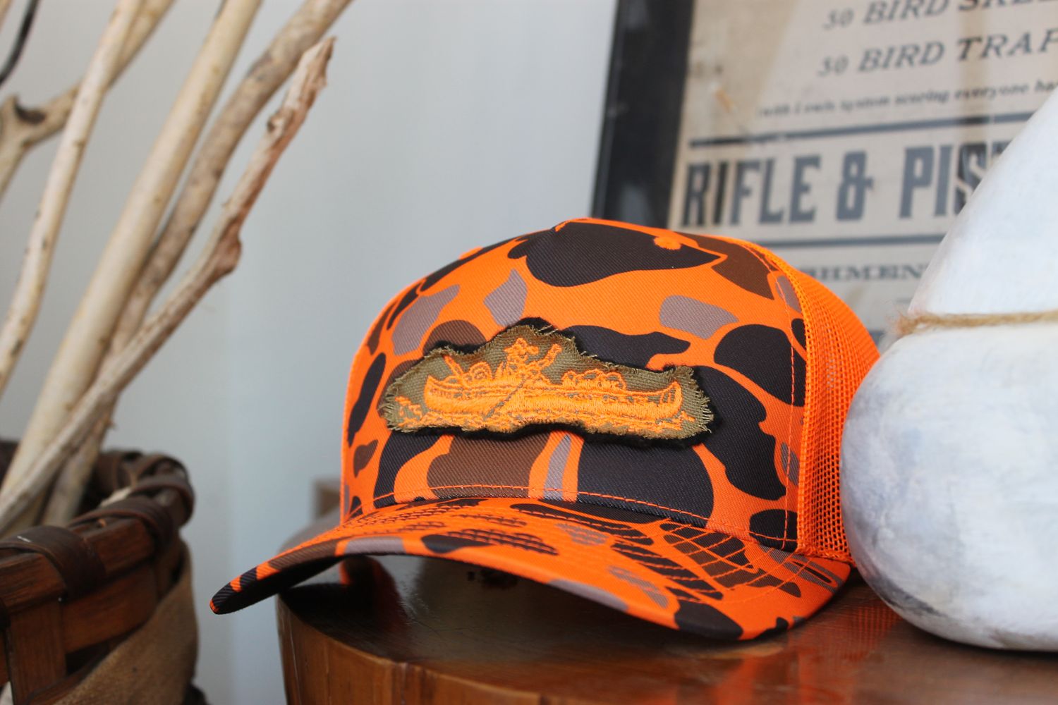 Canoe Logo Hunter Camo Richardson 112 Snapback Trucker Cap