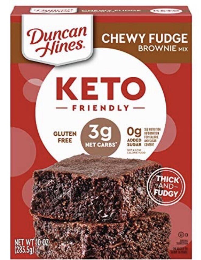 Duncan Hines Keto Friendly Chewy Fudge Brownie Mix sin gluten, sin azúcar