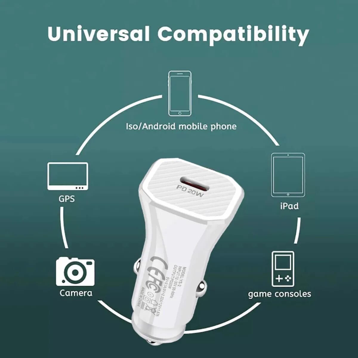 Cargador Vehículo iPhone (Con Cable) 20W