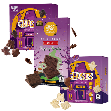 Cuadro de chocolate con leche y caramelo Popping Candy de ChocZero