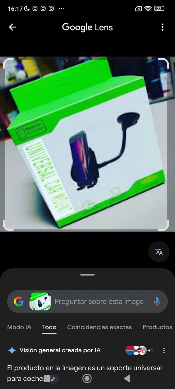Soporte universal para teléfono de coche.