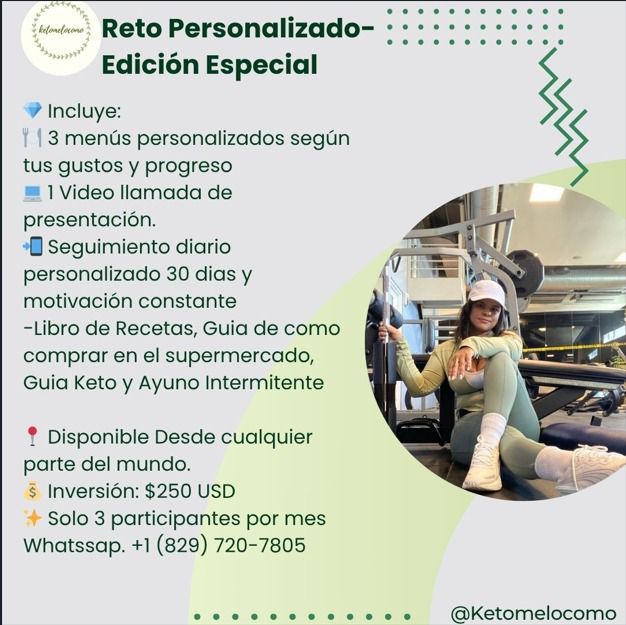 RETO KETO PERSONALIZADO