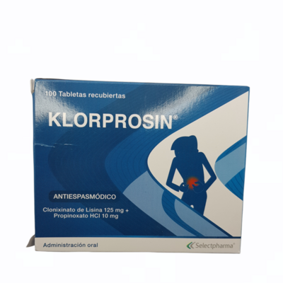 KLORPROSIN (Clonixinato+Propinoxato) BX 10 CX 1 TAB UNIDAD