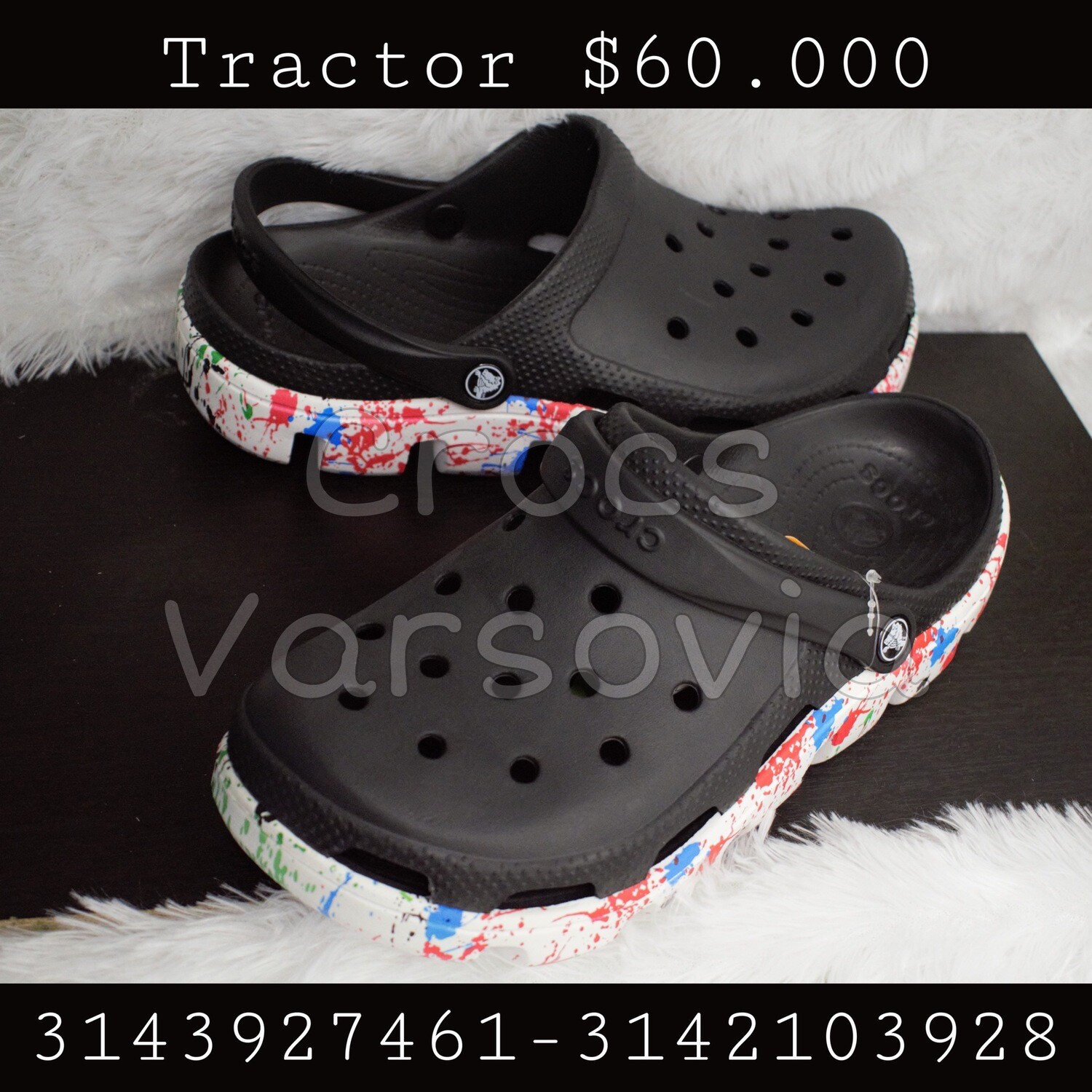 Tractor negra chispeada