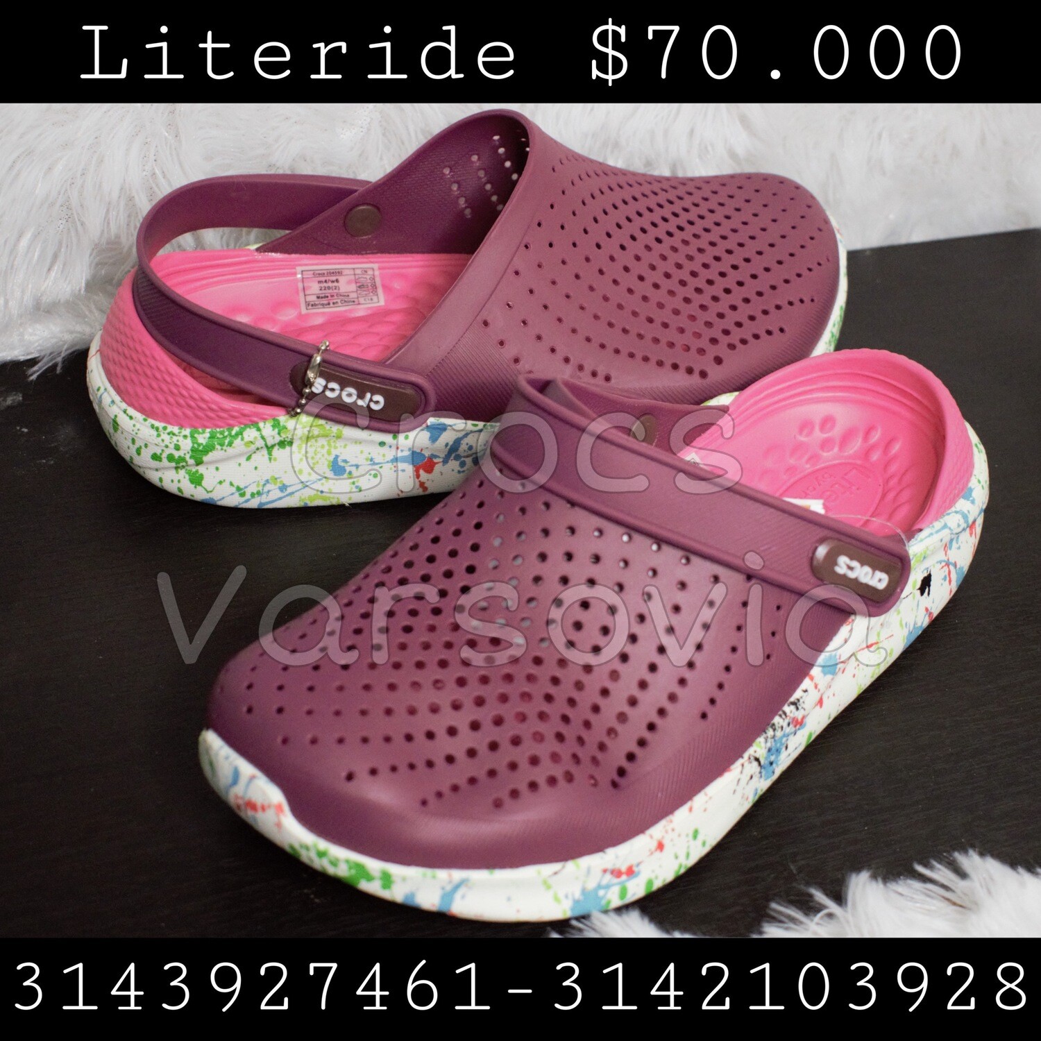 Literide vinotinto x fucsia chispeada