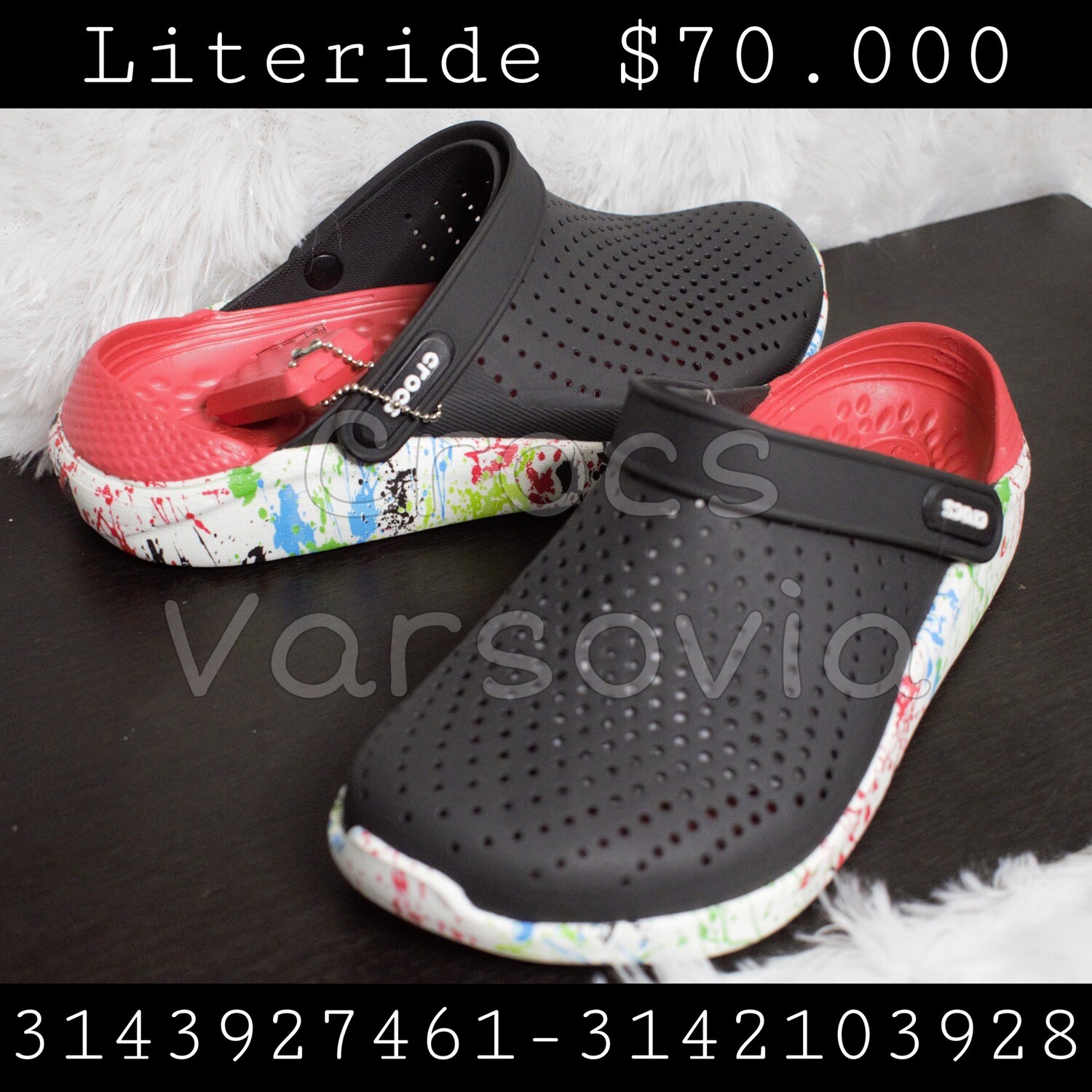 Literide negra x rojo chispeada