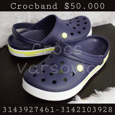 Crocs azul con verde sale