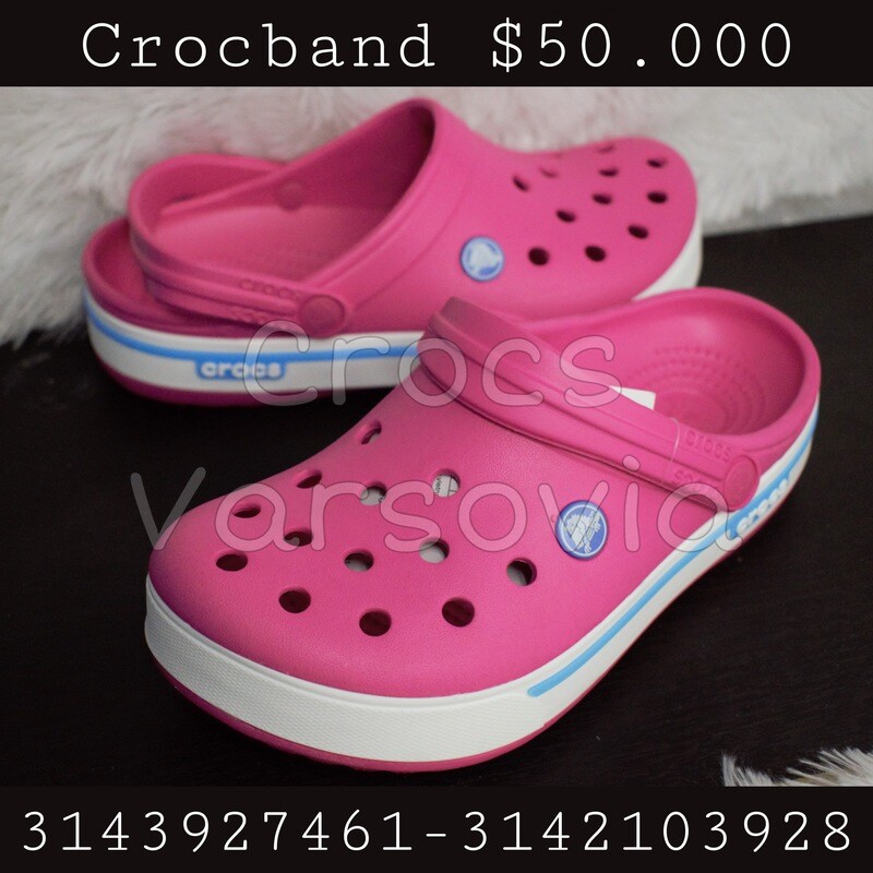 Crocband fucsia linea azul