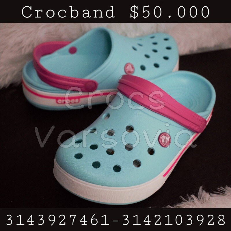 Crocband verde menta x fucsia