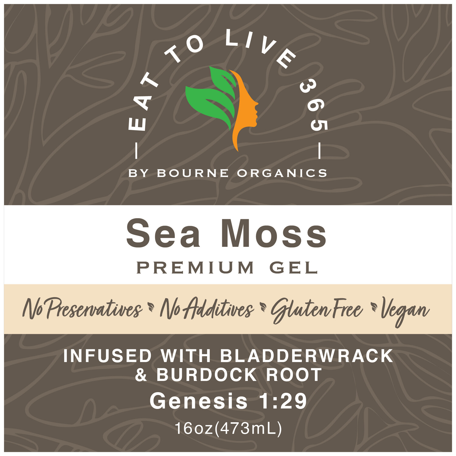 Premium Sea Moss Gel Infused with Bladderwrack &amp; Burdock Root
