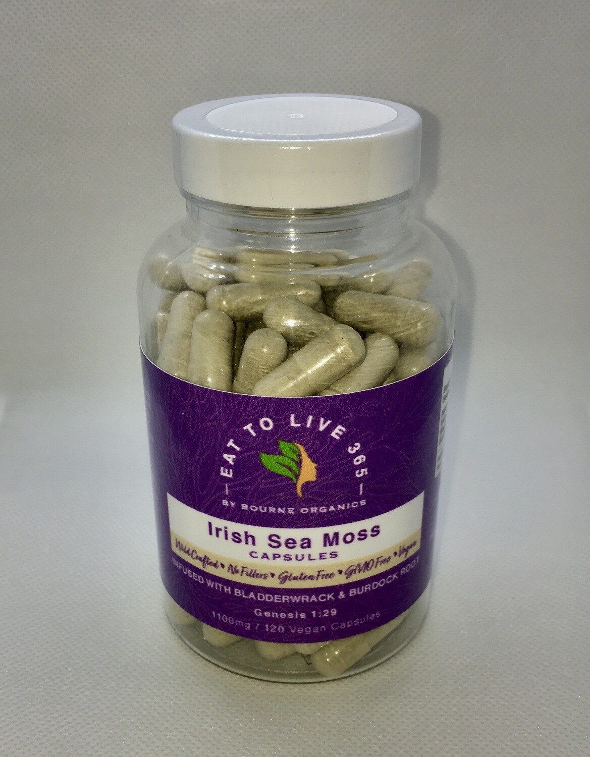 Irish Sea Moss Capsules Infused with Bladder Wrack &amp; Burdock Root