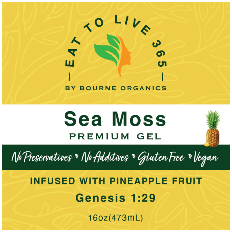 Sea Moss PREMIUM Gel Infused with Pineapple - 16 oz
