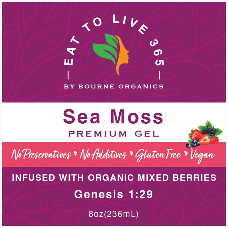 Sea Moss PREMIUM Gel Infused with Organic Mixed Berries - 8 oz