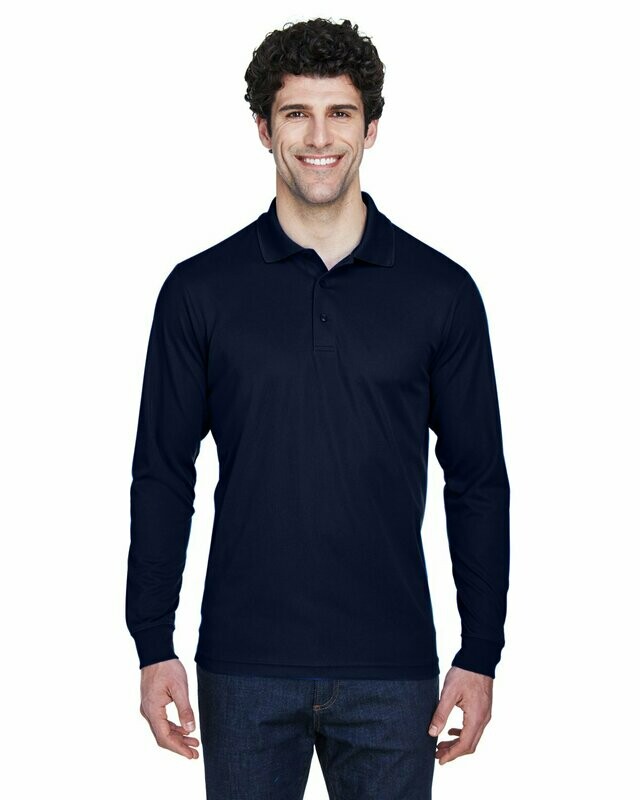 Core 365 Men's Pinnacle Performance Long-Sleeve Piqué Polo