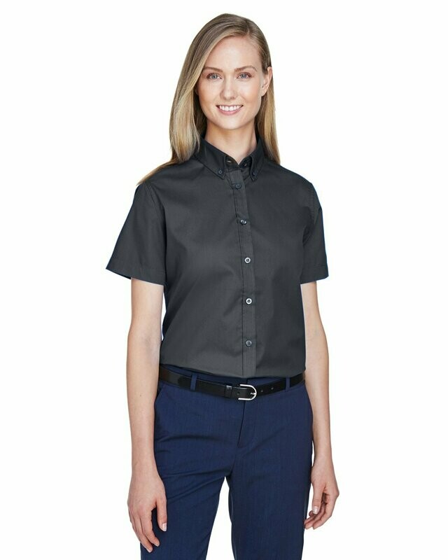 Core 365 Ladies' Optimum Short-Sleeve Twill Shirt