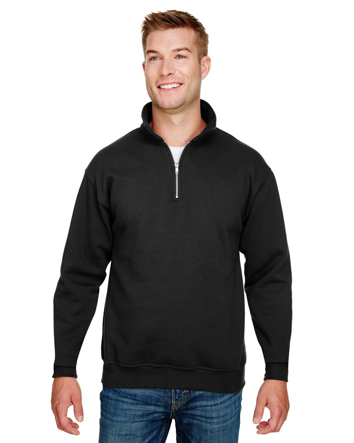Bayside - Unisex 9.5 oz., 80/20 Quarter-Zip Pullover Sweatshirt
