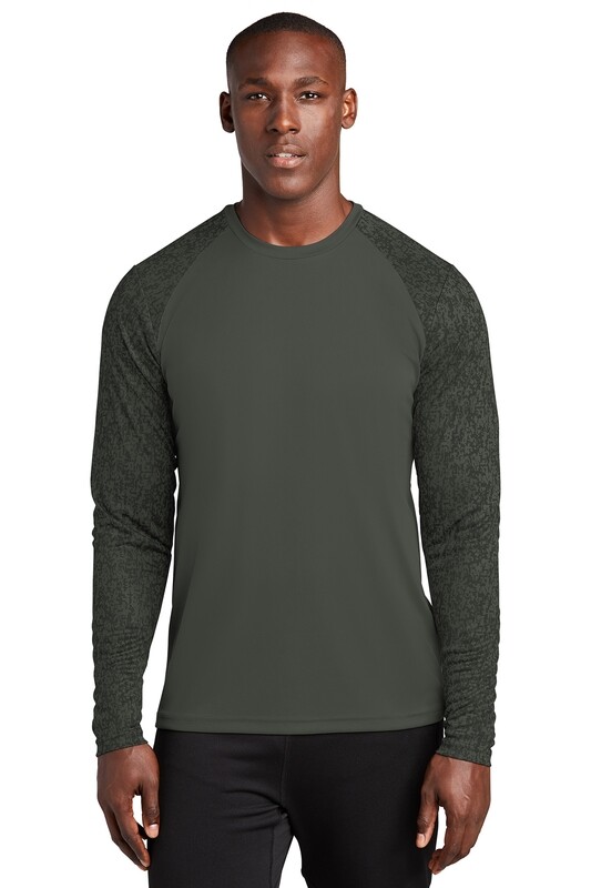 Sport-Tek ® Long Sleeve Digi Camo Tee - Front Only(Garment Shade Will Depend on Availability)