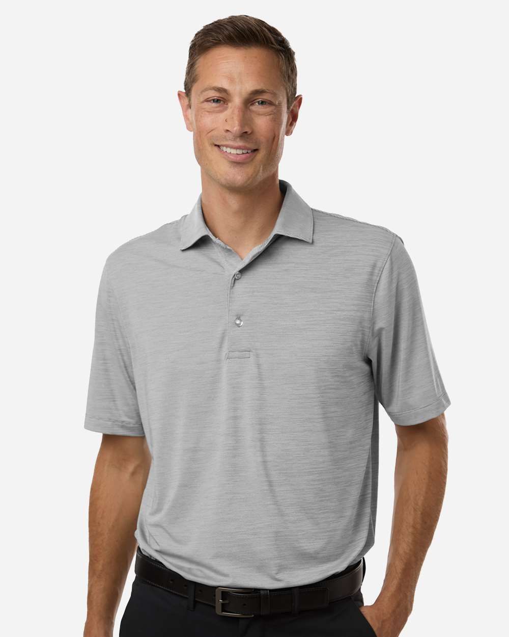 Men's Bohemian Striped Heather Performance Polo Men's Bohemian Striped Heather Performance Polo