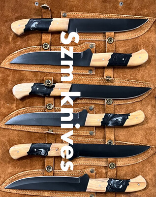 Hand Made 6 Steak Knives Set