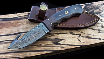 Hand Made Gut Hook Hunting Knife